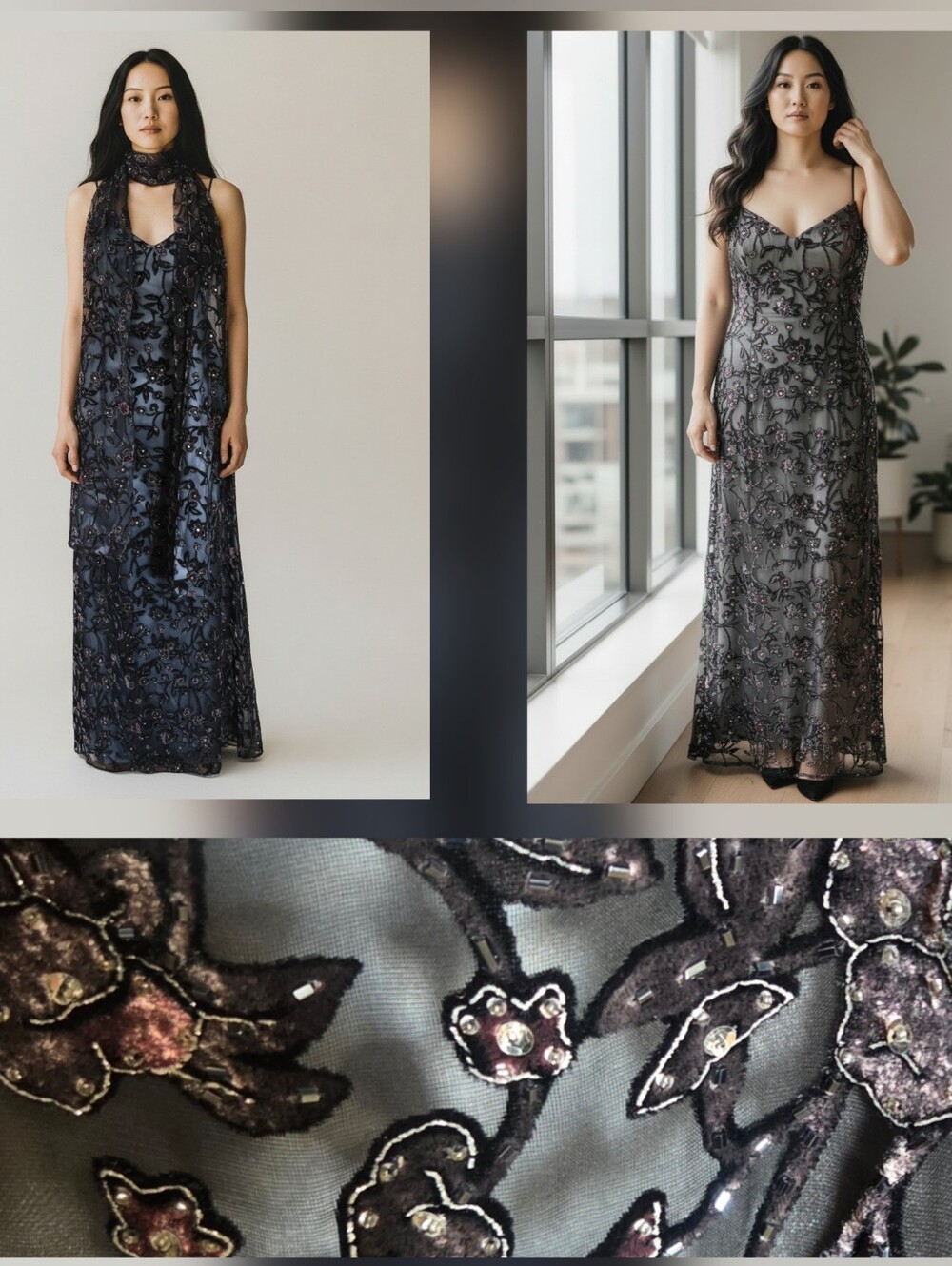 Y2K La Femme Dress Silk Velvet Burnout Overlay Dark Romance Whimsigoth Gown 12